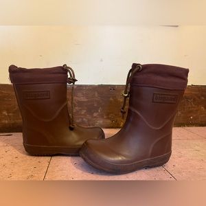 Bisgaard thermo rubber boot wool lined kids red rain/winter boots 27 10,11